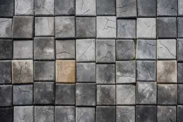 Processed collage of pavement cobble stones surface texture. Background for banner, backdrop