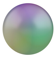 holographic sphere isolated on transparent background