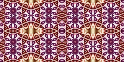 Seamless kaleidoscope pattern. The texture of the woven pattern. Endless pattern