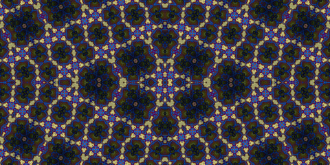 Seamless kaleidoscope pattern. The texture of the woven pattern. Endless pattern