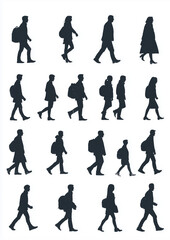 silhouettes of people
