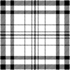 Cell textile background plaid, expressive pattern fabric vector. Multicolor tartan check texture seamless in white and black colors.