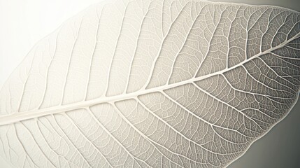 Close-up of an intricate, translucent leaf showcasing its delicate veins and textures.