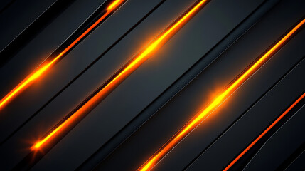 Modern Dark geometric pattern with orange lines background