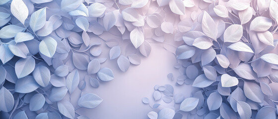 Fototapeta premium Abstract Purple and White Leaves Background.