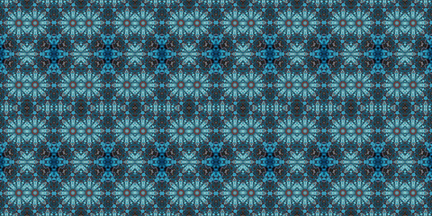 Seamless kaleidoscope pattern. The texture of the woven pattern. Endless pattern