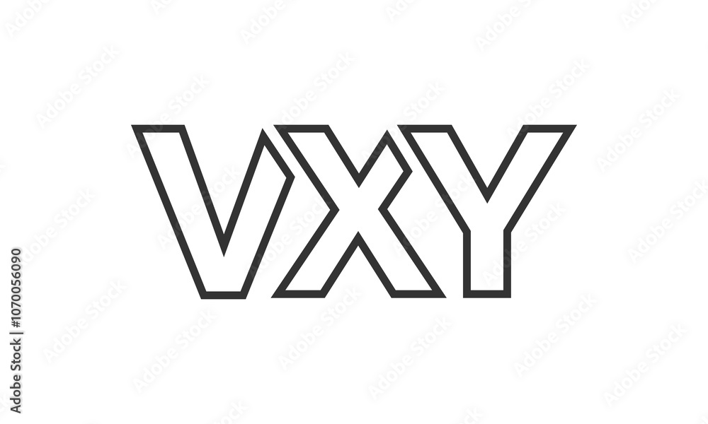 Fototapete vxy logo design template with strong and modern bold text. initial based vector logotype featuring s