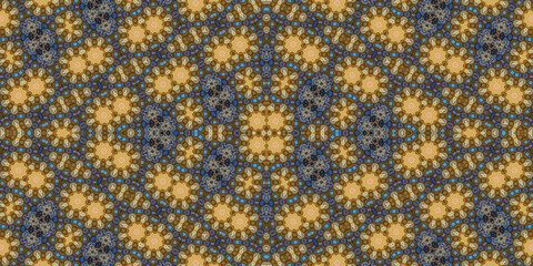Seamless kaleidoscope pattern. The texture of the woven pattern. Endless pattern