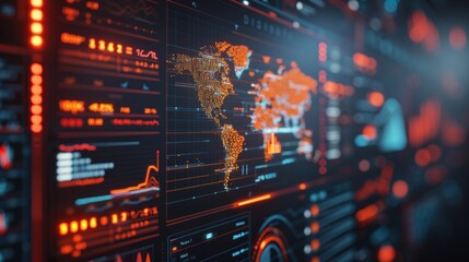 A close-up of a cybersecurity software interface used by a telecommunications company, where network threats such as malware and DDoS attacks are monitored and mitigated