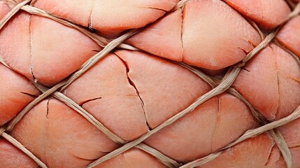 Explore the intricate patterns of cured meat crafts