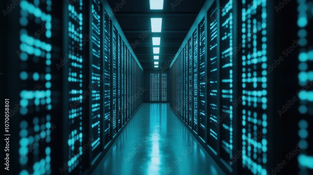 Aufkleber explore the future of data storage in high-tech server rooms