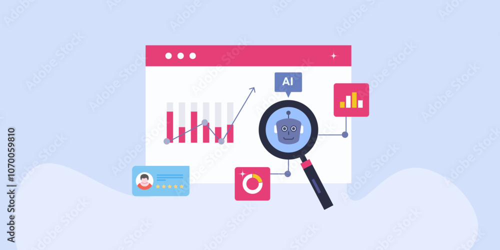 Poster ai driven predictive analytics software forecast sales, customer behaviour and market share competit