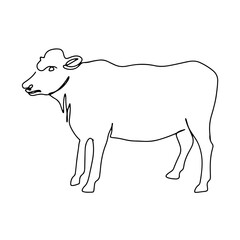 Farm Animal Garden Graphic Design Decoration Vector Line Art