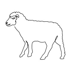 Farm Animal Garden Graphic Design Decoration Vector Line Art