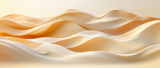 Fototapeta premium Abstract Wavy Beige Background.