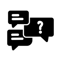 Minimalistic question mark solid icon, representing curiosity or uncertainty. Simple vector design ideal for FAQs, help sections, and support platforms.