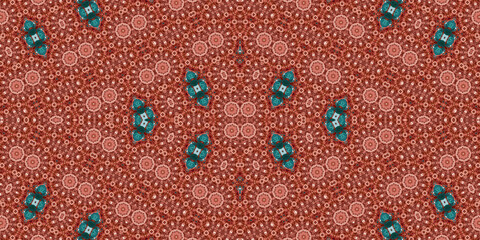 Seamless kaleidoscope pattern. The texture of the woven pattern. Endless pattern
