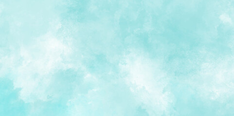 Obraz premium Abstract light blue watercolor cloudiness, mist, or smog background. light blue sky with white background and blurred pattern. Vivid textured aquarelle painted art design background.