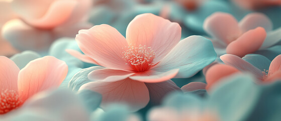 Fototapeta premium Delicate Pink Flower Close-up.