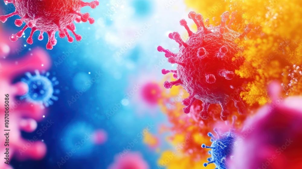 Aufkleber explore the intricate world of viruses under a microscope