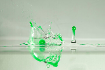 farbe tropfen wasser grün