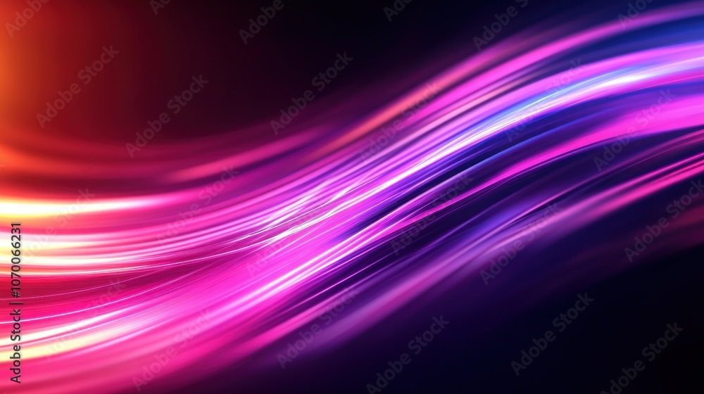 Poster create stunning visuals with colorful light waves to enhance your designs