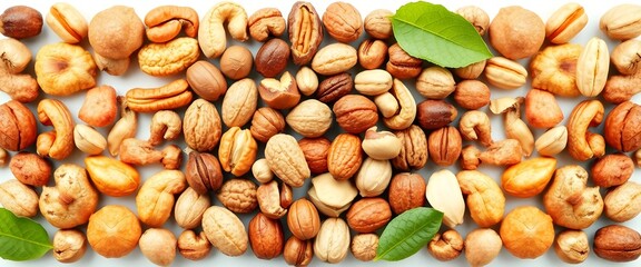 Variety of Nuts: Food Background