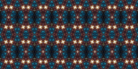 Seamless kaleidoscope pattern. The texture of the woven pattern. Endless pattern