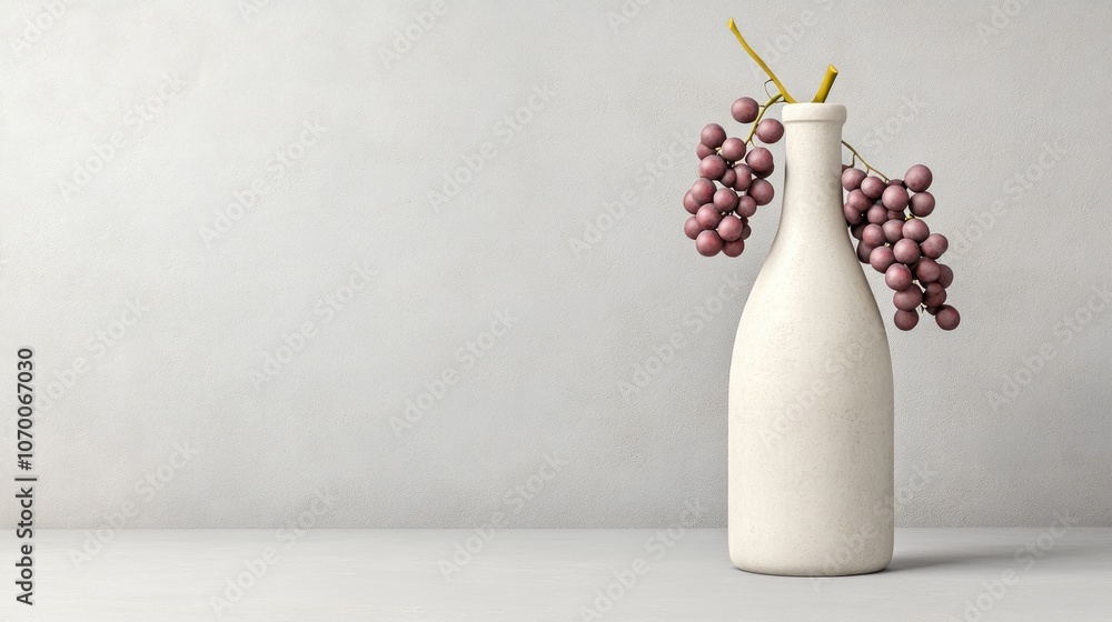 Poster elegant vase displays grapes with style
