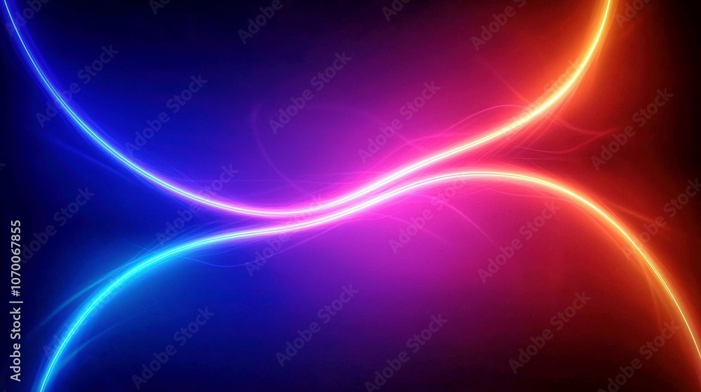 Poster vibrant 3d light rendering with alluring colors