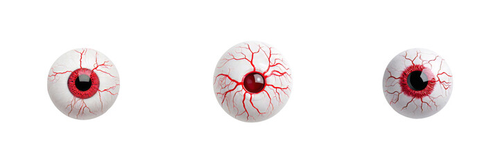 Isolated PNG background with a single Halloween eye jelly.