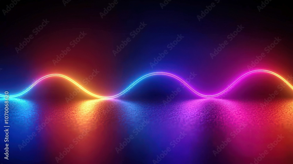 Poster alluring 3d light wave rendering