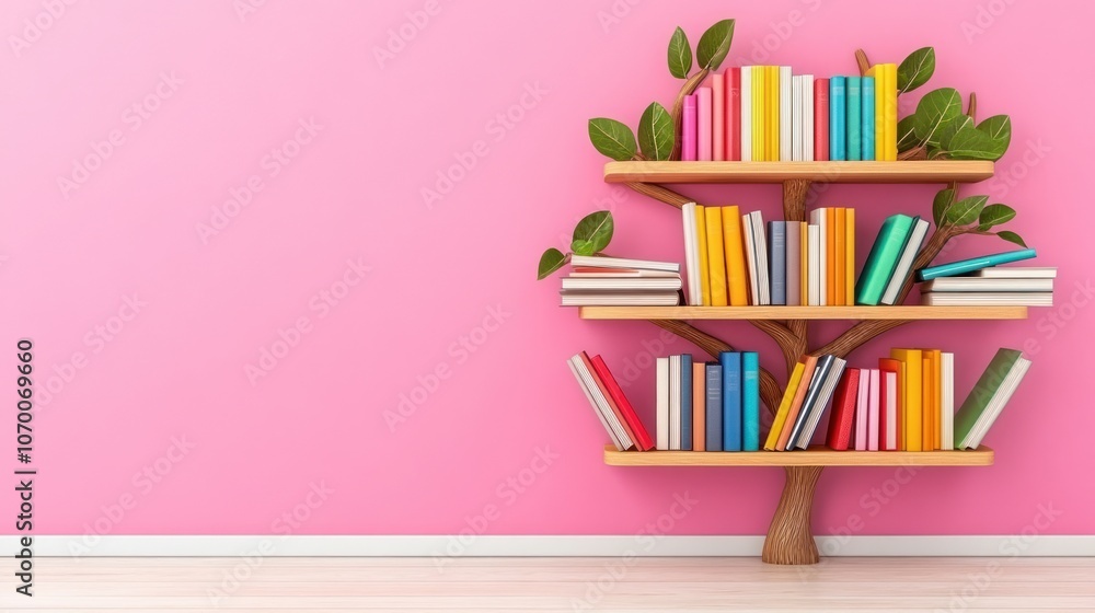 Leinwandbilder transform your space with a creative tree bookshelf design