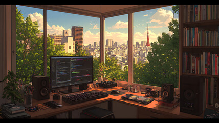 computer in the office