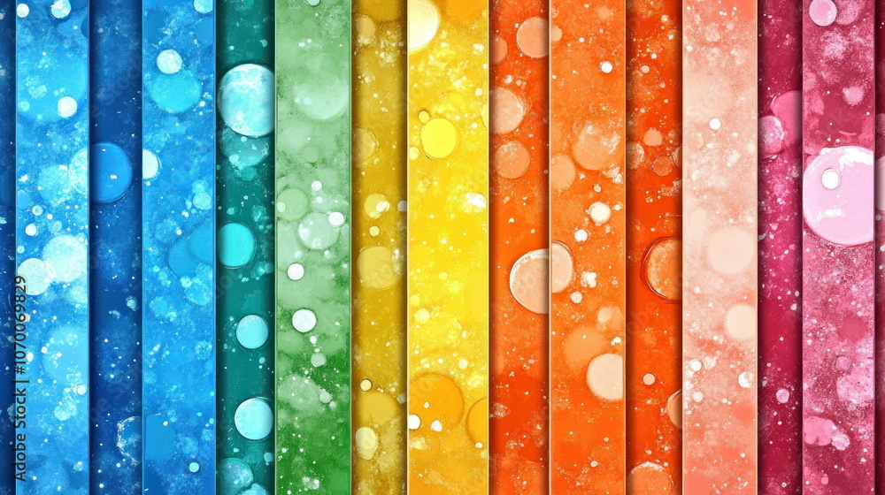Poster explore vibrant colors and patterns in abstract art design