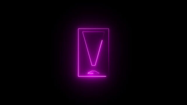 Glowing neon Speaker icon isolated on black background. HD Video motion graphic animation