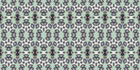 Seamless kaleidoscope pattern. The texture of the woven pattern. Endless pattern