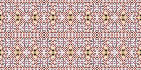 Seamless kaleidoscope pattern. The texture of the woven pattern. Endless pattern