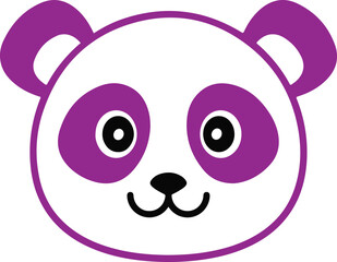 Panda head. Vector panda icon.