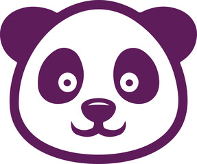 Panda head. Vector panda icon.