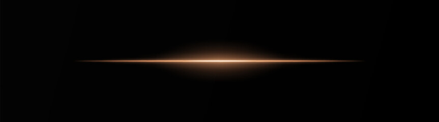 Intense orange horizontal light beam on a black background, Neon rays, Flash of glare and explosion, laser beam. ideal for sci-fi, digital effects, or cinematic designs. Energy dynamic wallpaper