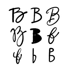 A Stylish Collection of Letter B Typography, Featuring Diverse Artistic Elements and Designs