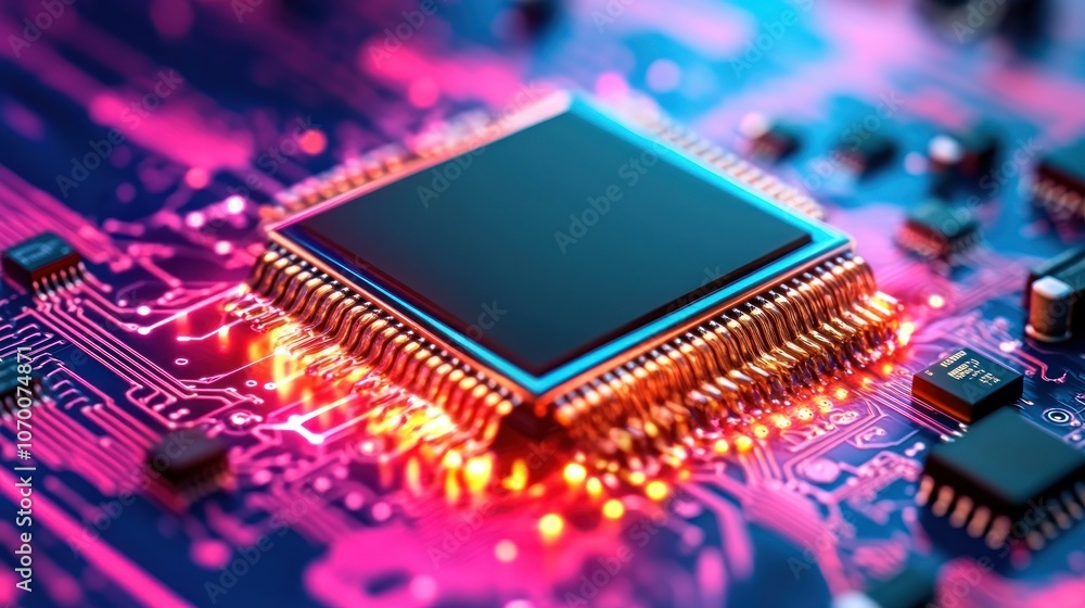 Aufkleber explore the intricacies of modern technology with cutting-edge microchips