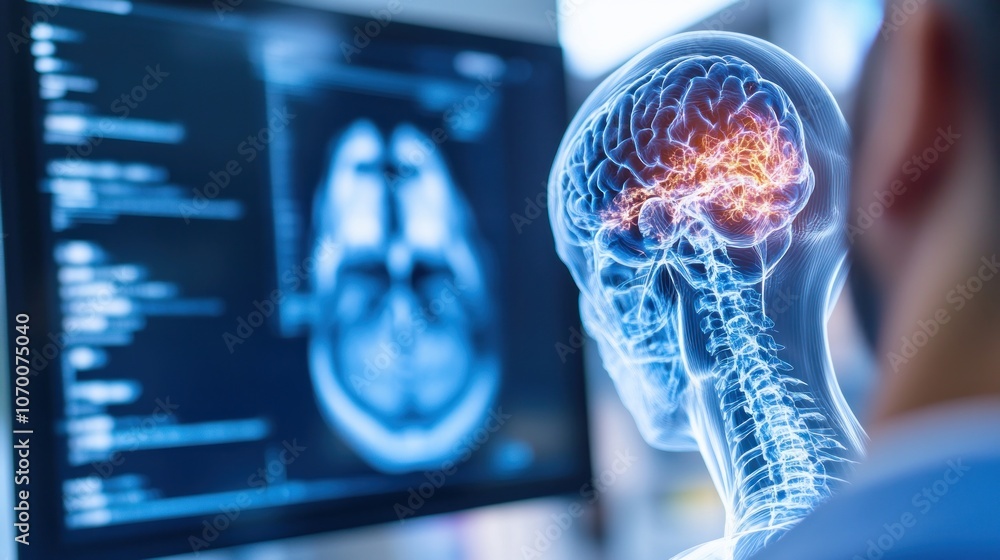 Aufkleber Visualizing brain activity through advanced imaging techniques