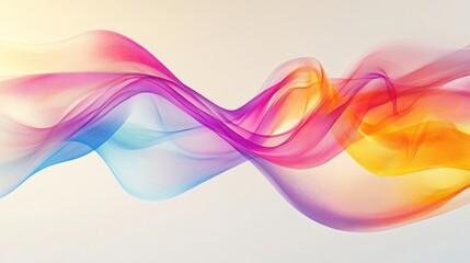 A dynamic graphic with colorful lines that swirl and change shape, creating a sense of movement and energy.