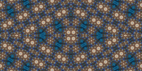 Seamless kaleidoscope pattern. The texture of the woven pattern. Endless pattern
