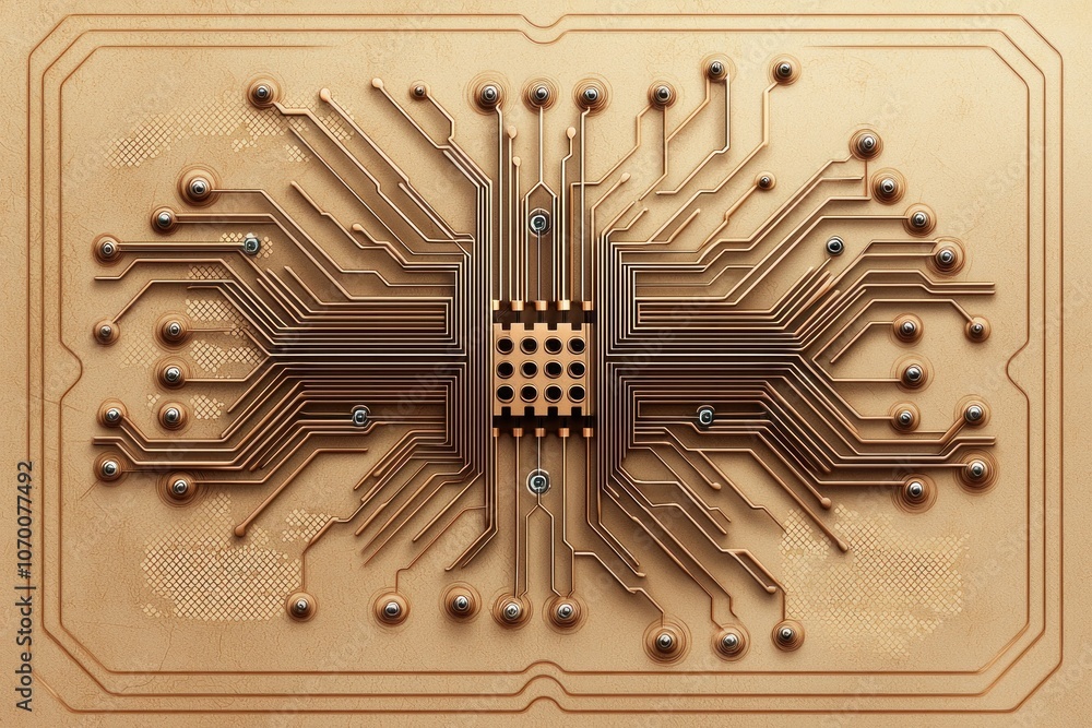 Aufkleber explore the intricacies of an aged network background featuring complex retro design elements in hig