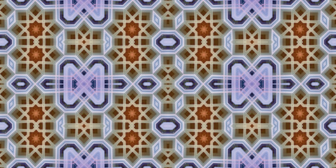 Seamless kaleidoscope pattern. The texture of the woven pattern. Endless pattern