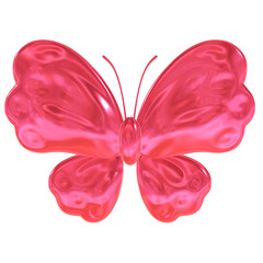 3D Shiny Silver and Pink Stickers 