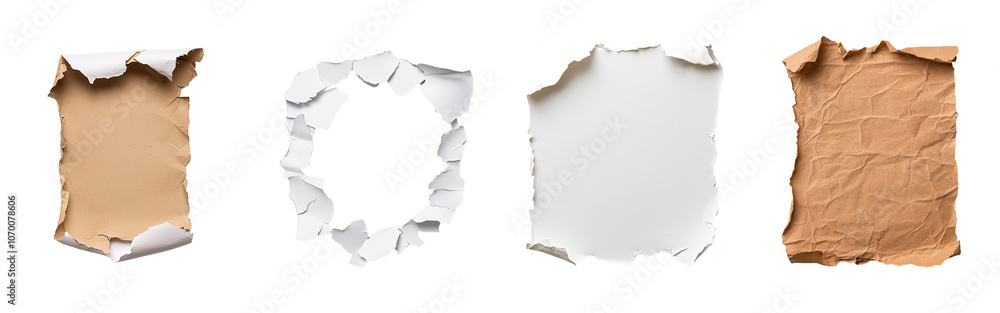 Poster isolated on transparent background, this vintage lined notebook paper has distressed edges and a tex